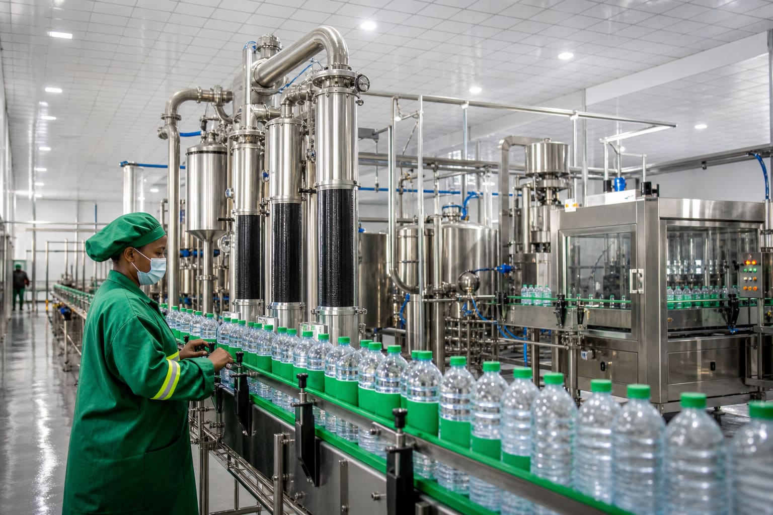 Matana Springs manufacturing plant with purification and bottling equipment